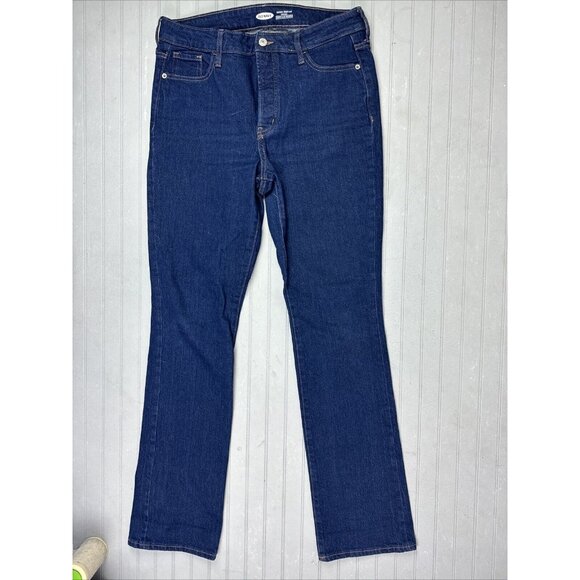 Old Navy Size 4 Women Jeans Kicker Boot Cut Button Fly Hi Rise Stretch D… - Picture 1 of 4